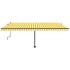 Toldo retráctil manual con luz LED amarillo y blanco 500x350