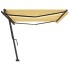 Toldo retráctil manual con luz LED amarillo y blanco 500x350
