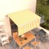 Toldo retráctil automático con persiana LED amarillo 3,5x2,5