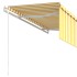 Toldo retráctil automático con persiana LED amarillo 3,5x2,5