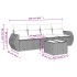 Set comedor de jardín 5 piezas y cojines ratán sintético