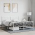 Estructura cama sin colchón con estribo metal blanco 160x200