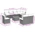 Set de muebles de jardín 9 pzas y cojines ratán sintético
