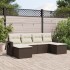Set sofás de jardín 6 piezas y cojines ratán sintético