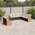 Set de sofás de jardín 8 piezas y cojines ratán sintético