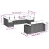 Set de muebles de jardín 9 pzas y cojines ratán sintético