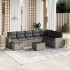 Set de muebles de jardín 9 pzas y cojines ratán sintético