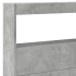 Cabecero de cama con luz LED gris hormigón 220x17x102