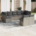Set de muebles de jardín 9 pzas y cojines ratán sintético