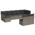 Set de muebles de jardín 9 pzas y cojines ratán sintético