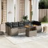 Set de sofás de jardín 8 pzas y cojines ratán sintético