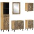 Conjunto de muebles de baño 5 piezas madera maciza de