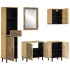 Conjunto de muebles de baño 5 piezas madera maciza de