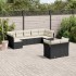Set de sofás de jardín 8 piezas y cojines ratán sintético