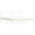 Estructura cama sin colchón con cabecero metal blanco