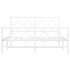 Estructura cama sin colchón con estribo metal blanco 140x200