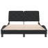 Estructura de cama con luces LED terciopelo negro 120x200