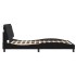 Estructura de cama con luces LED terciopelo negro 120x200