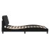 Estructura de cama con luces LED terciopelo negro 140x190