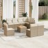Set de sofás de jardín 9 pzas con cojines ratán sintético