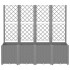 Jardinera con enrejado PP gris claro 160x40x140