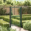 Puerta de valla de acero verde 100x150 cm