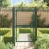 Puerta de valla de acero verde 100x150