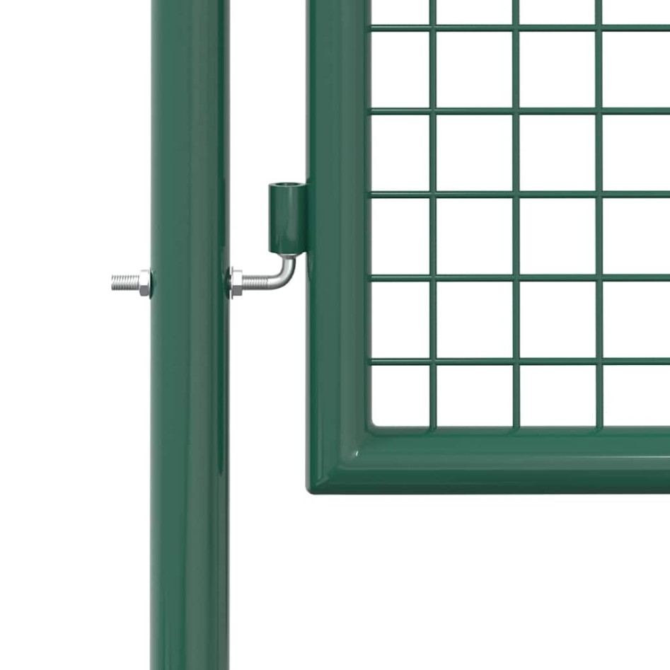 Puerta de valla de acero verde 100x150