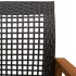 Juego de bistro de 5 piezas ratán PE negro y madera de