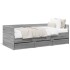 Sofá cama con cajones sin colchón gris Sonoma 75x190