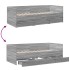 Sofá cama con cajones sin colchón gris Sonoma 75x190