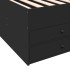 Sofá cama con cajones sin colchón negro 90x190