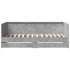 Sofá cama con cajones sin colchón gris hormigón 75x190