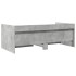 Sofá cama con cajones sin colchón gris hormigón 75x190
