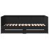 Sofá cama con cajones sin colchón negro 75x190