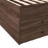 Sofá cama con cajones sin colchón roble marrón 90x200