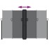 Toldo lateral retráctil negro 160x1000