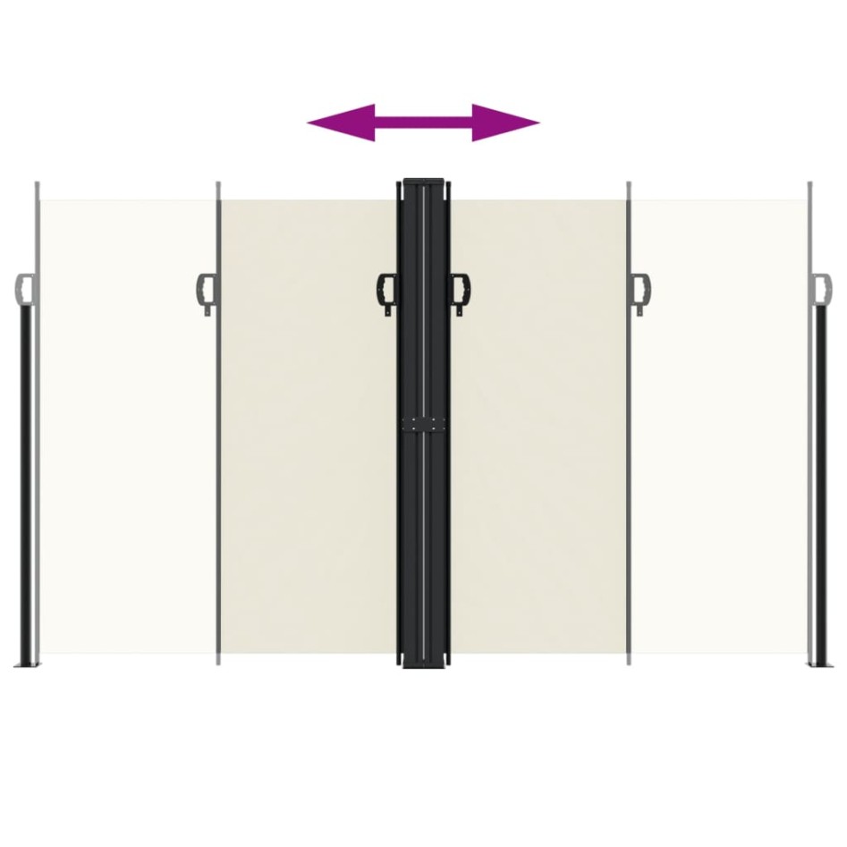 Toldo lateral retráctil crema 200x1000