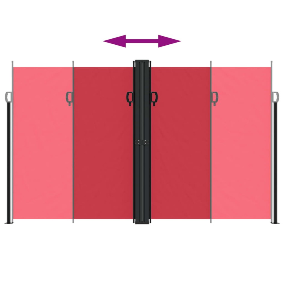 Toldo lateral retráctil rojo 200x1000