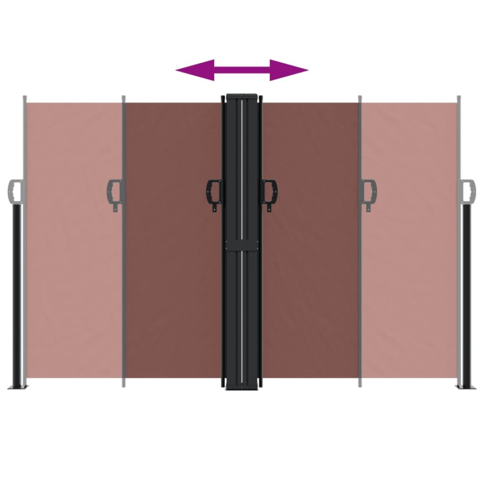 Toldo lateral retráctil marrón 160x1000