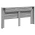 Cabecero de cama con LED gris Sonoma 200x16,5x103,5