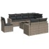 Set de muebles de jardín 9 pzas y cojines ratán sintético