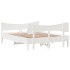 Estructura de cama sin colchón madera de pino blanca 140x200