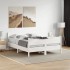 Estructura de cama sin colchón madera de pino blanca 140x190