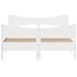 Estructura de cama sin colchón madera de pino blanca 140x190