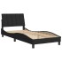 Estructura de cama sin colchón terciopelo negro 90x190