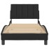 Estructura de cama sin colchón terciopelo negro 90x190
