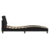 Estructura de cama sin colchón terciopelo negro 90x190
