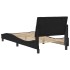 Estructura de cama sin colchón terciopelo negro 90x190