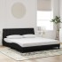 Estructura de cama sin colchón terciopelo negro 180x200